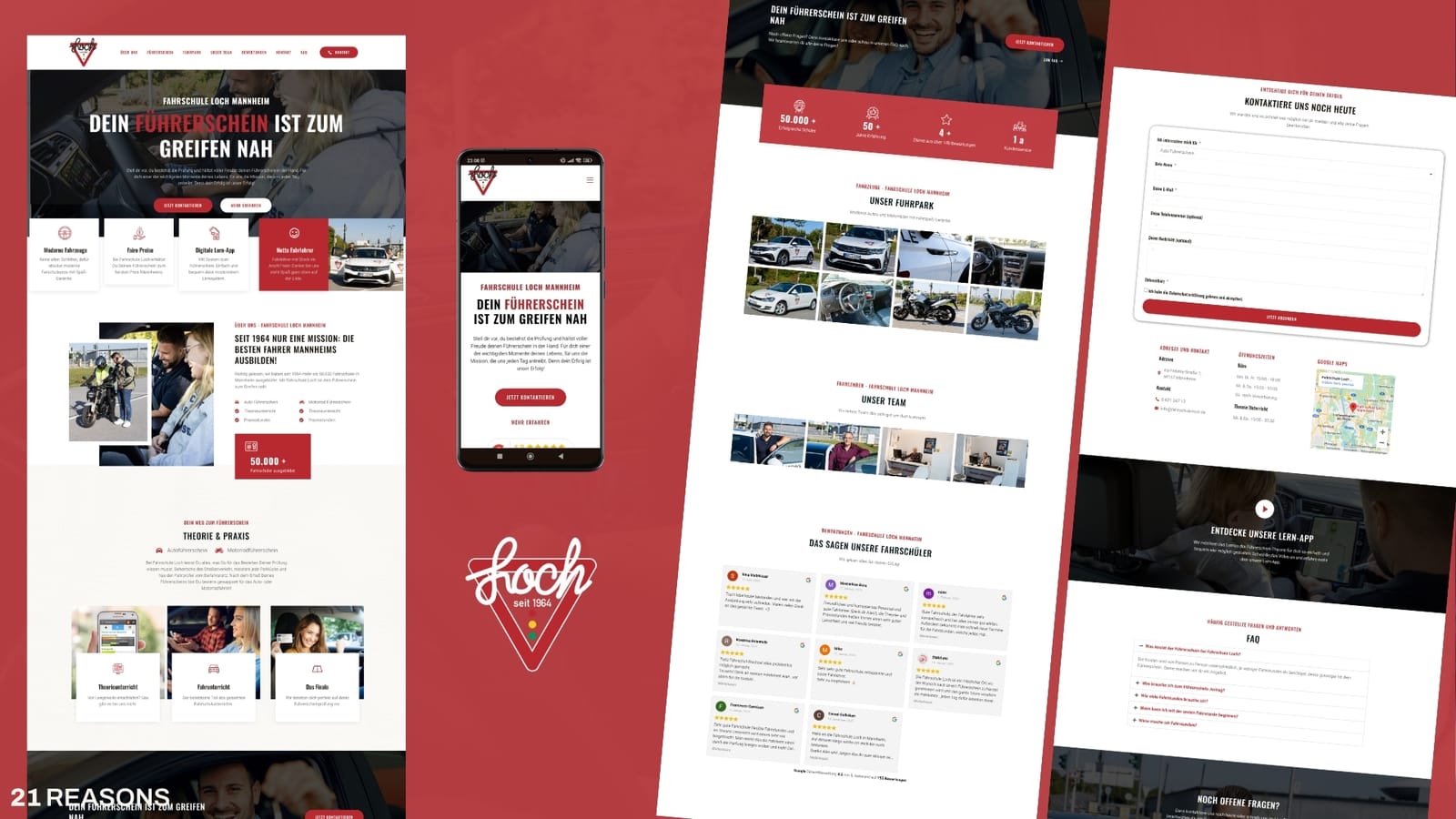 Verkaufsstarke Website für Fahrschule Loch